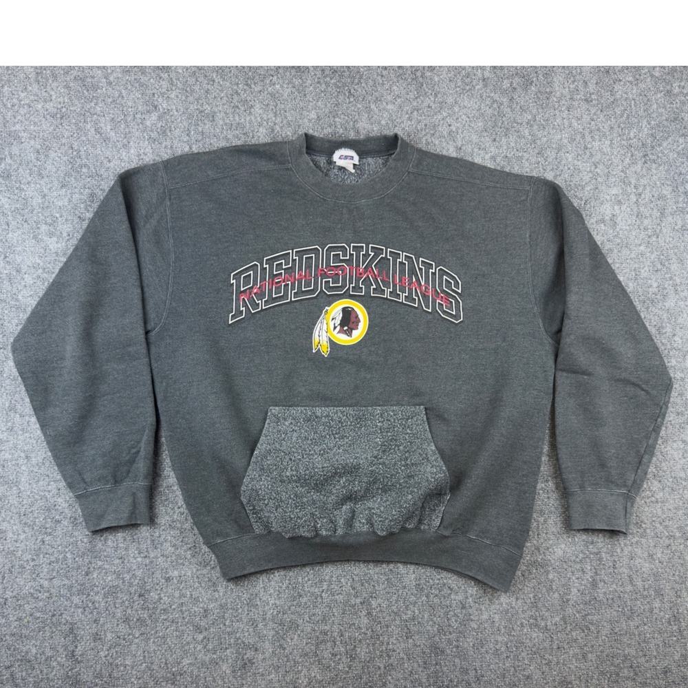 Vintage CSA Washington Redskins NFL Sweatshirt Mens Large Grey Made in USA 90s